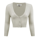 Women's Cropped Bolero 3/4 Sleeve Cardigan | Zarnesh